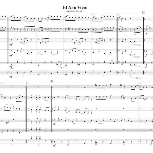 El año viejo - Clarinet Ensemble EL AÑO VIEJO - CLARINET ENSEMBLE